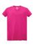 T-shirt donna manica corta collo a v curves - Fucsia - taglia Xl