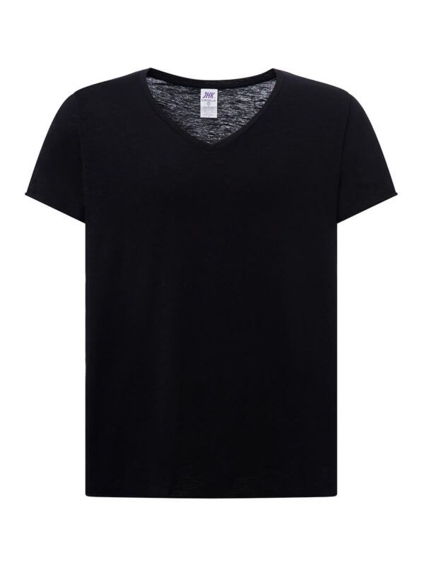 T-shirt donna manica corta collo a v curves - Black - taglia Xl