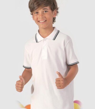 Polo bambino manica corta regular contrast