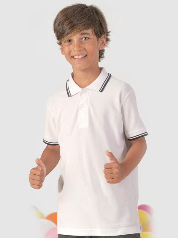 Polo bambino manica corta regular contrast