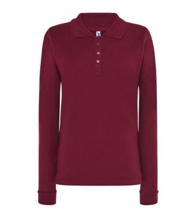 Polo donna manica lunga regular - Burgundy - taglia 2xl
