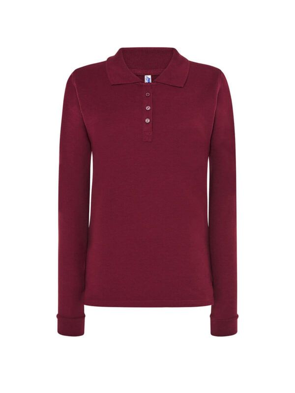 Polo donna manica lunga regular - Burgundy - taglia 2xl