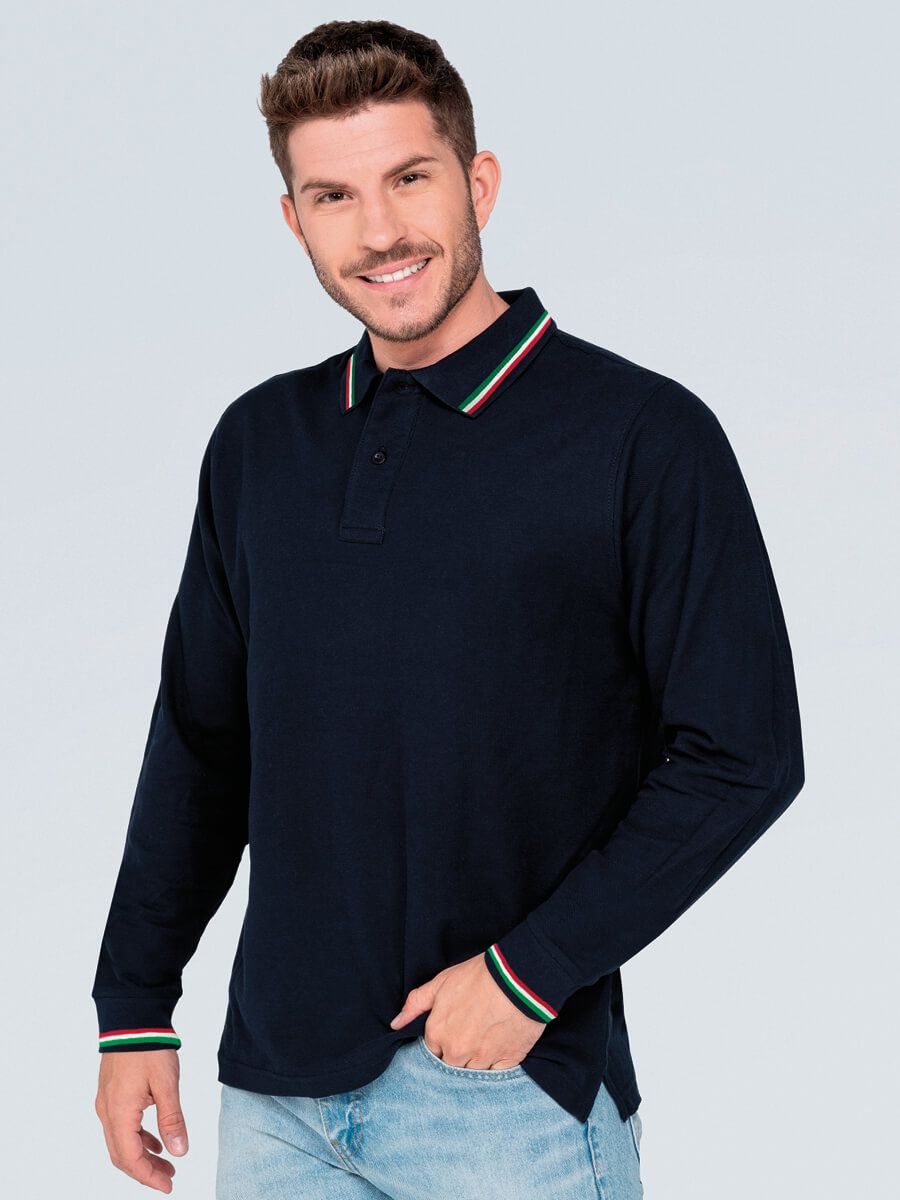 UNI_JHK_PORA210LSITA Polo uomo manica lunga regular italia