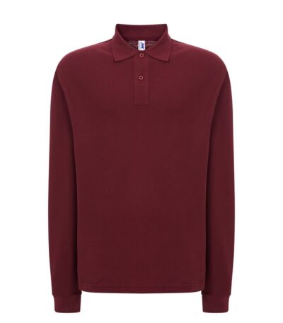 Polo uomo manica lunga regular - Burgundy - taglia 2xl