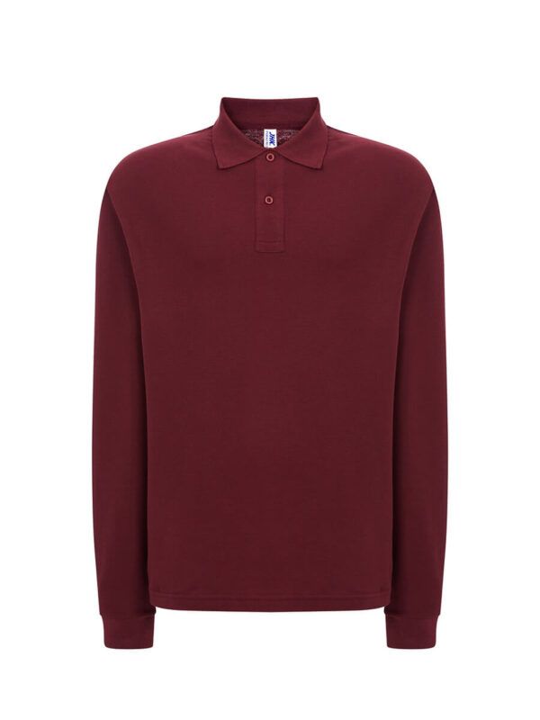 Polo uomo manica lunga regular - Burgundy - taglia 2xl