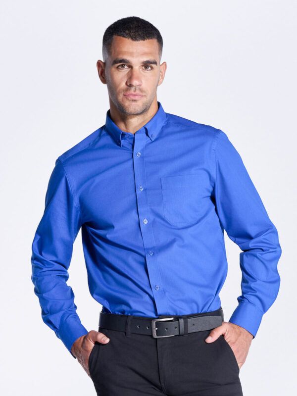 Camicia uomo manica lunga popeline