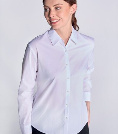 Camicia donna manica lunga popeline