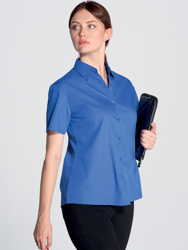 Camicia donna manica corta popeline
