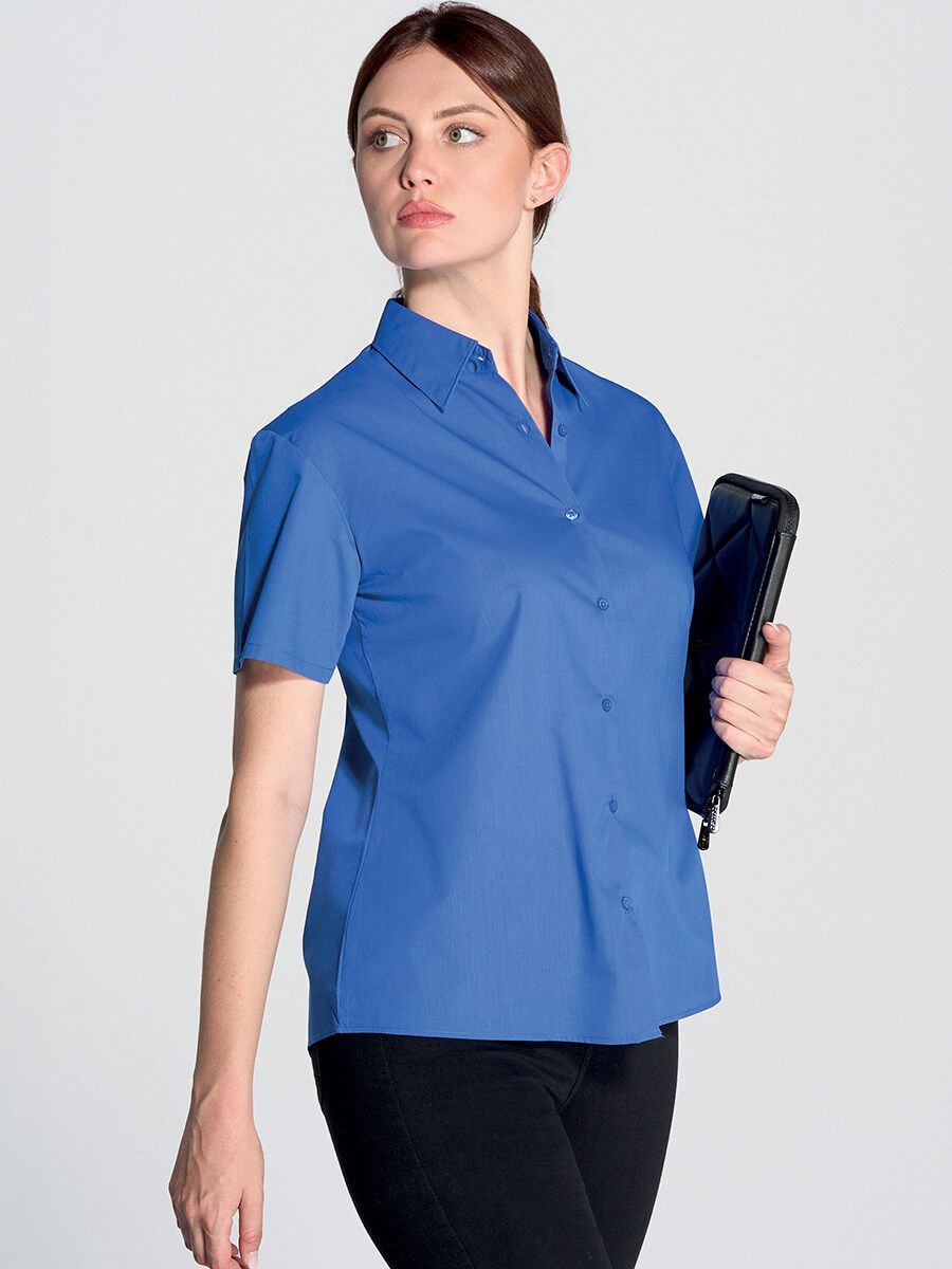 UNI_JHK_SHLPOPSS Camicia donna manica corta popeline