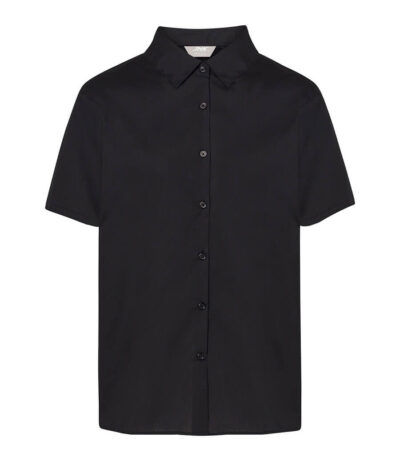 Camicia donna manica corta popeline - Black - taglia 2xl