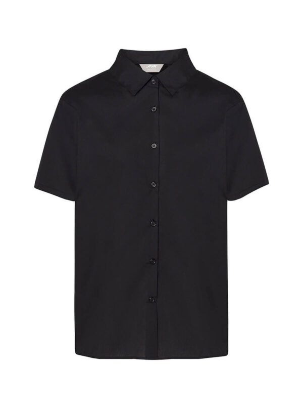 Camicia donna manica corta popeline - Black - taglia 2xl