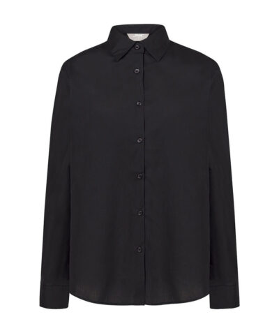 Camicia donna manica lunga popeline - Black - taglia 2xl