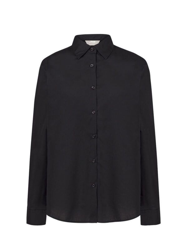 Camicia donna manica lunga popeline - Black - taglia 2xl