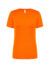 T-shirt donna manica corta sport - Orange fluor - taglia 2xl