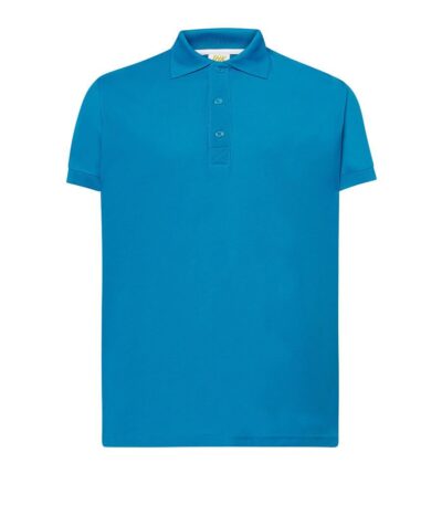 Polo uomo manica corta sport pique - Aqua - taglia 2xl