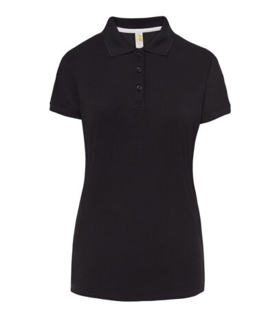 Polo donna manica corta sport pique - Black - taglia Xl