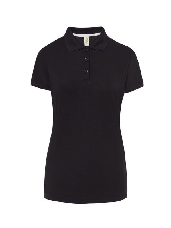 Polo donna manica corta sport pique - Black - taglia Xl