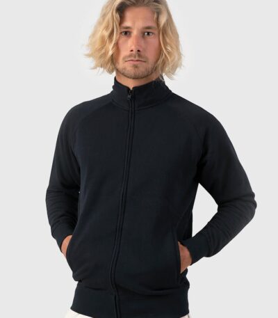 Felpa unisex zip intera leggera french terry