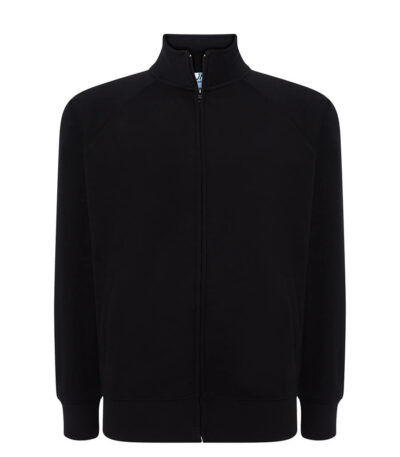Felpa unisex zip intera leggera french terry - Black - taglia 2xl