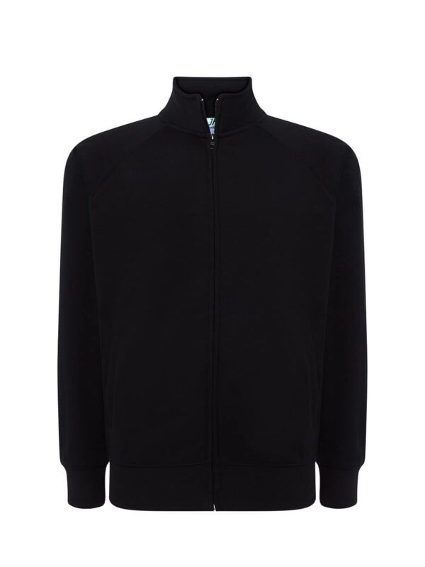 Felpa unisex zip intera leggera french terry - Black - taglia 2xl