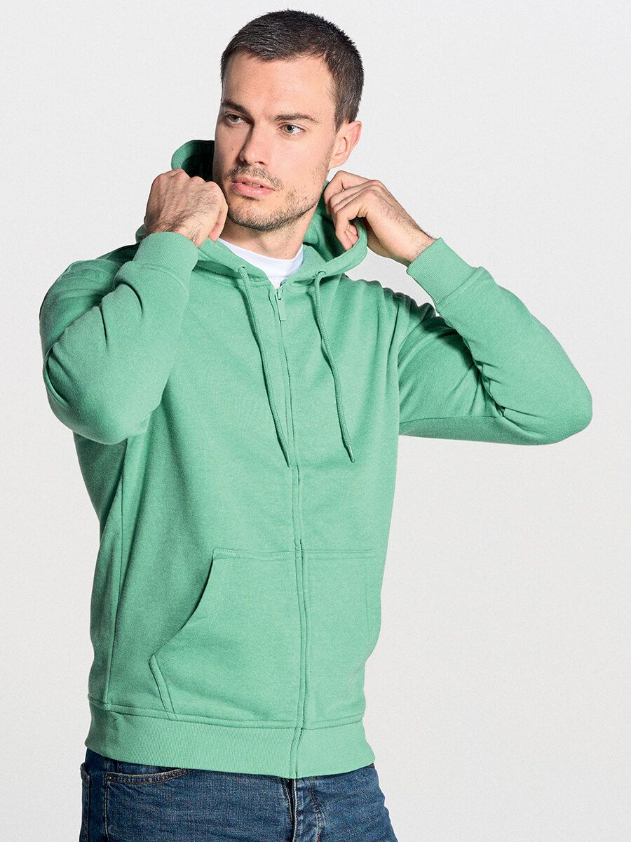 UNI_JHK_SWHOODECO Felpa unisex cappuccio e zip organic fuji