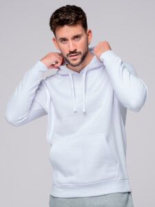 Felpa uomo cappuccio leggera french terry