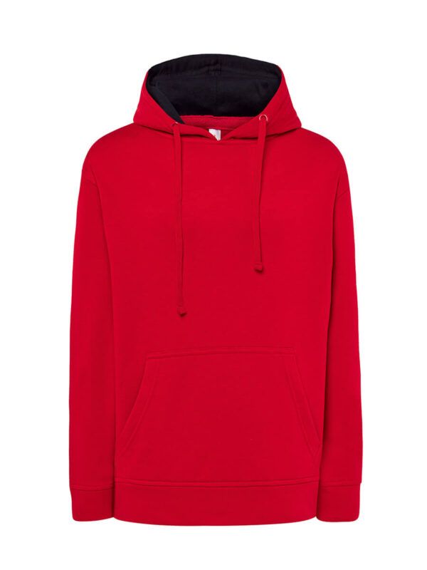 Felpa unisex cappuccio ocean contrast - Red-navy - taglia 2xl