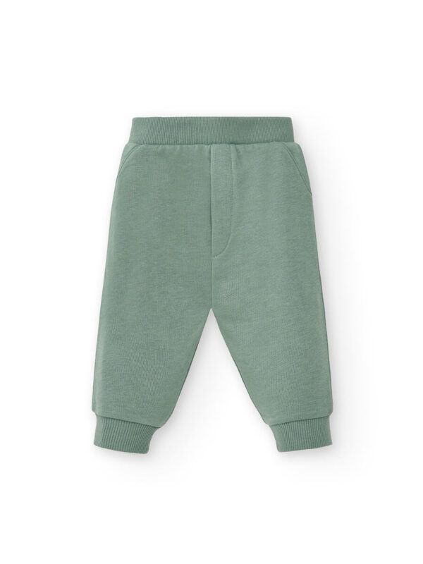 Pantalone baby felpa leggera french terry - Moss green - taglia 2