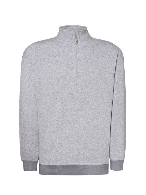Felpa unisex mezza zip premium - Ash - taglia 2xl