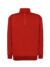 Felpa unisex mezza zip premium - Red - taglia 2xl