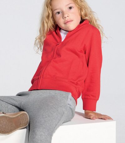 Felpa bambino zip intera leggera french terry