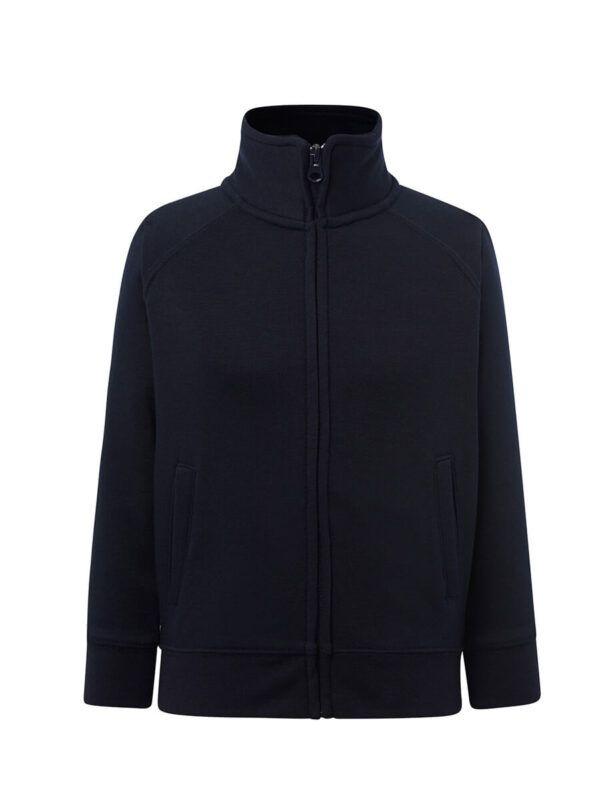 Felpa bambino zip intera premium - Navy - taglia 9/11