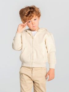 Felpa bambino cappuccio e zip premium