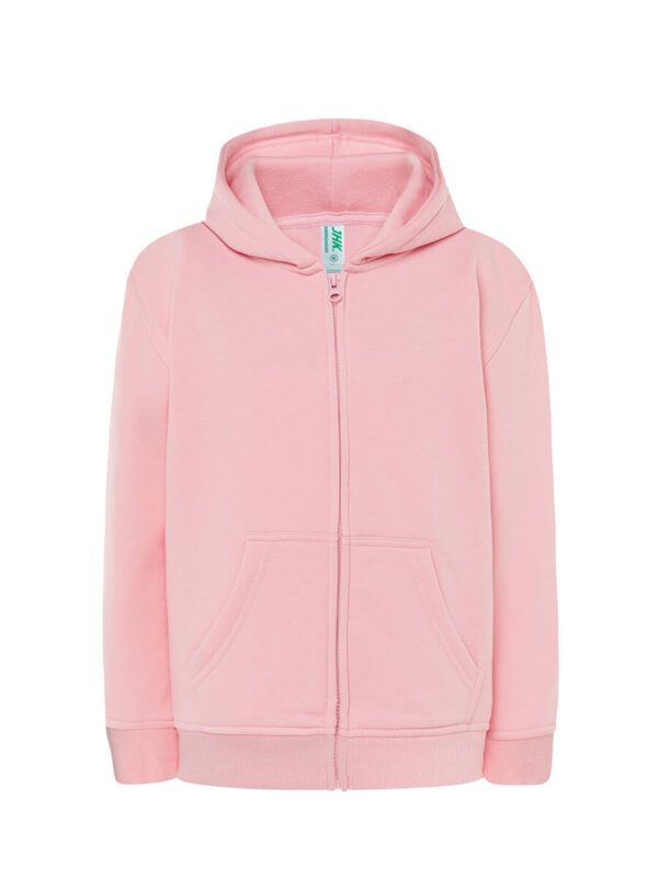 Felpa bambino cappuccio e zip premium - Pink - taglia 9/11