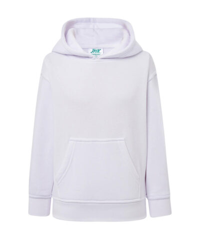 Felpa bambino cappuccio leggera french terry - White - taglia 9/11