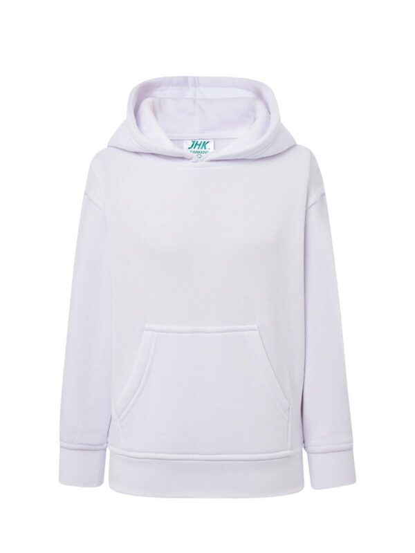 Felpa bambino cappuccio leggera french terry - White - taglia 9/11