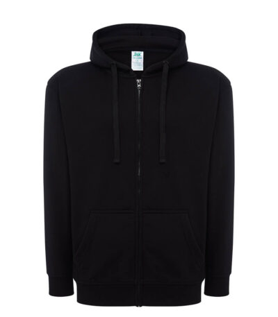 Felpa uomo cappuccio e zip leggera french terry - Black - taglia 2xl