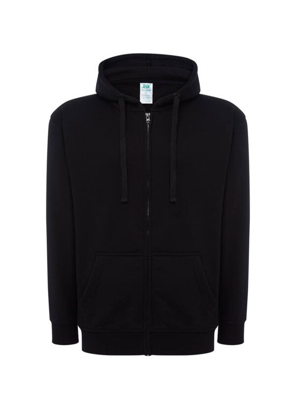 Felpa uomo cappuccio e zip leggera french terry - Black - taglia 2xl