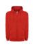 Felpa uomo cappuccio e zip leggera french terry - Red - taglia 2xl