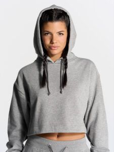 Felpa donna cappuccio regular cropped