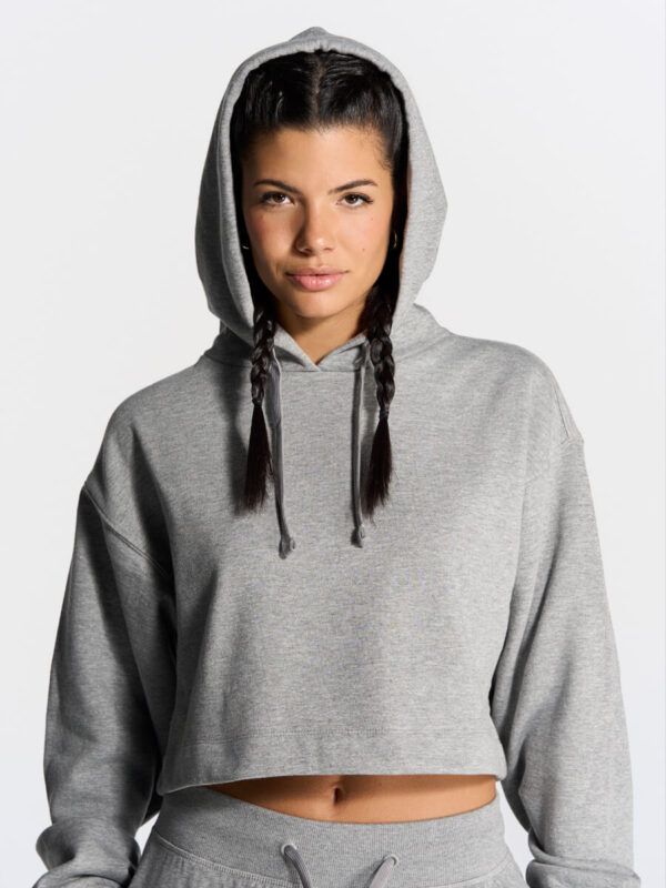 Felpa donna cappuccio regular cropped