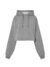Felpa donna cappuccio regular cropped - Grey melange - taglia Xs