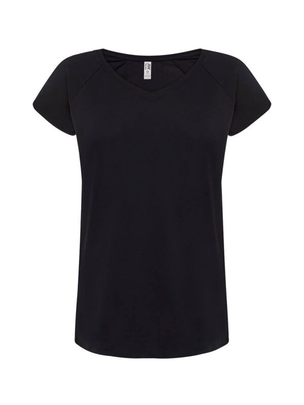 T-shirt donna manica corta collo a v urban sea - Black - taglia S/m