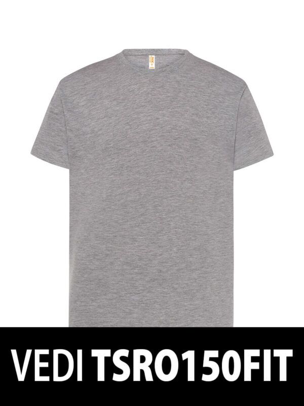 T-shirt uomo manica corta - Ash melange - taglia 2xl
