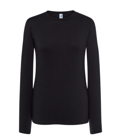 T-shirt donna manica lunga regular - Black - taglia 2xl
