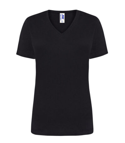 T-shirt donna manica corta collo a v regular - Black - taglia 2xl
