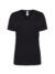 T-shirt donna manica corta collo a v regular - Black - taglia 2xl