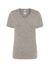 T-shirt donna manica corta collo a v regular - Grey melange - taglia 2xl