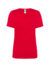 T-shirt donna manica corta collo a v regular - Red - taglia 2xl