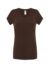 T-shirt donna manica corta collo a v urban sicilia - Chocolate - taglia Xl